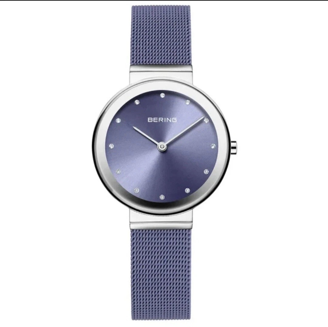 Bering Classic 10131-909 Lavender Dial Mesh Stainless Steel Women’s Watch