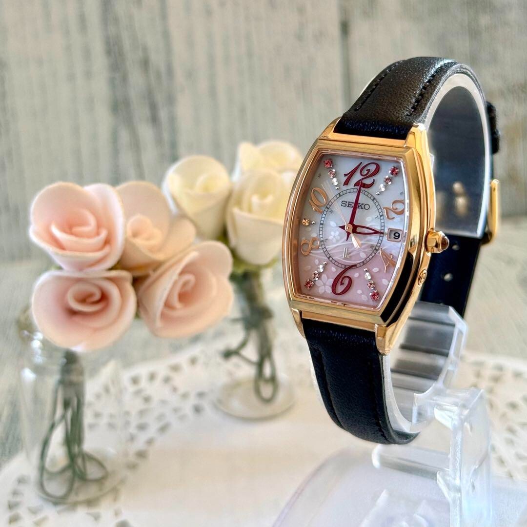 SEIKO LUKIA 1B32-0AA0 Watch Radio Solar SAKURA Limited Edition Check description