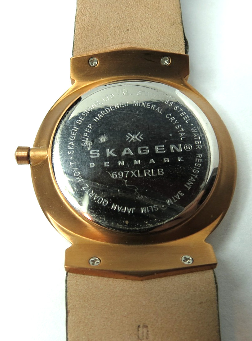 NICE MENS QUARTZ JAPAN SKAGEN DENMARK 697XLRLB WRISTWATCH BLACK DIAL40MM
