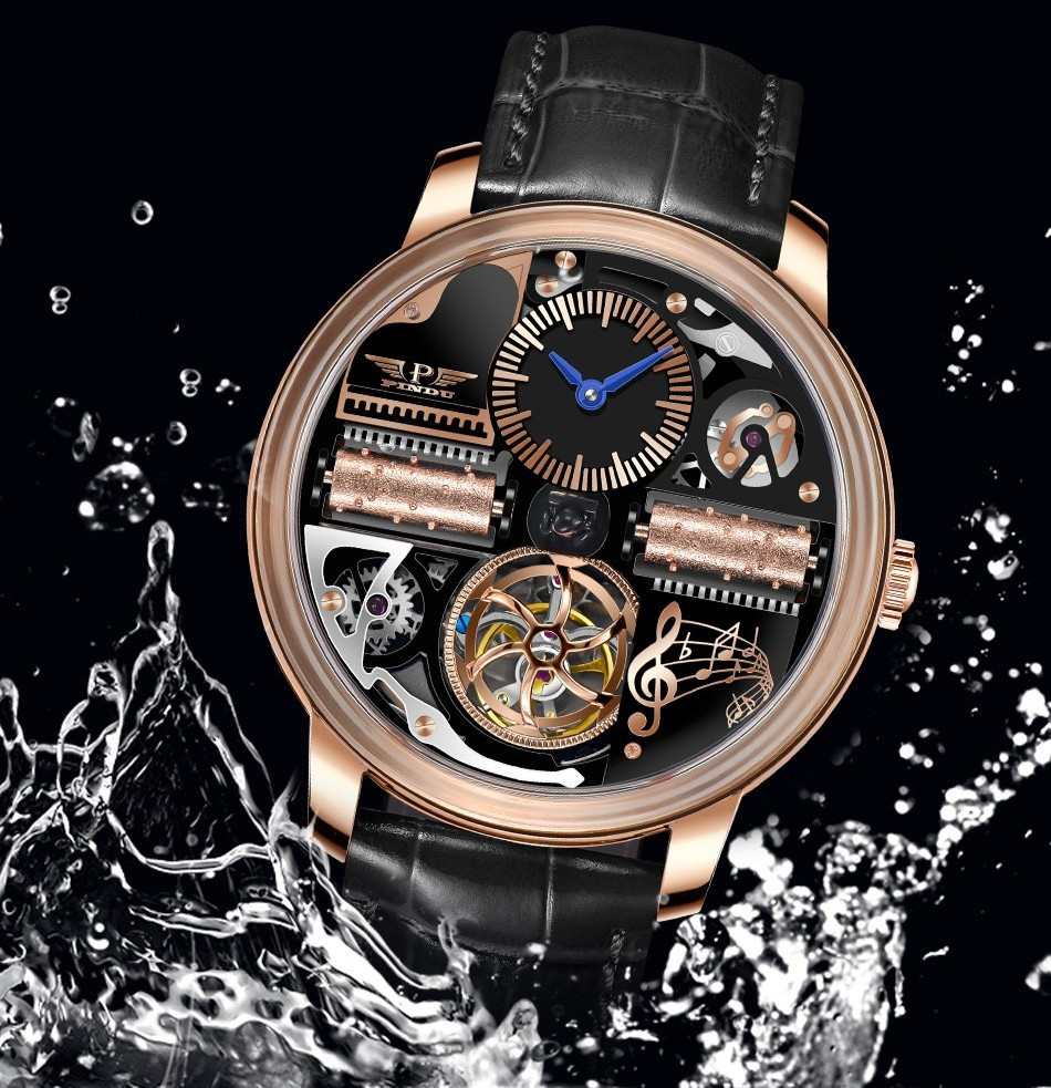 2025 PINDU Music Box Series Men’s Mechanical Watch New Fashion Trend Daily
