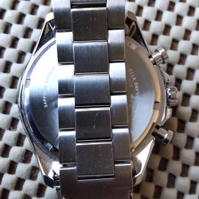 SEIKO SELECTION SBPY165 White Panda Solar Chronograph Men’s Watch Used