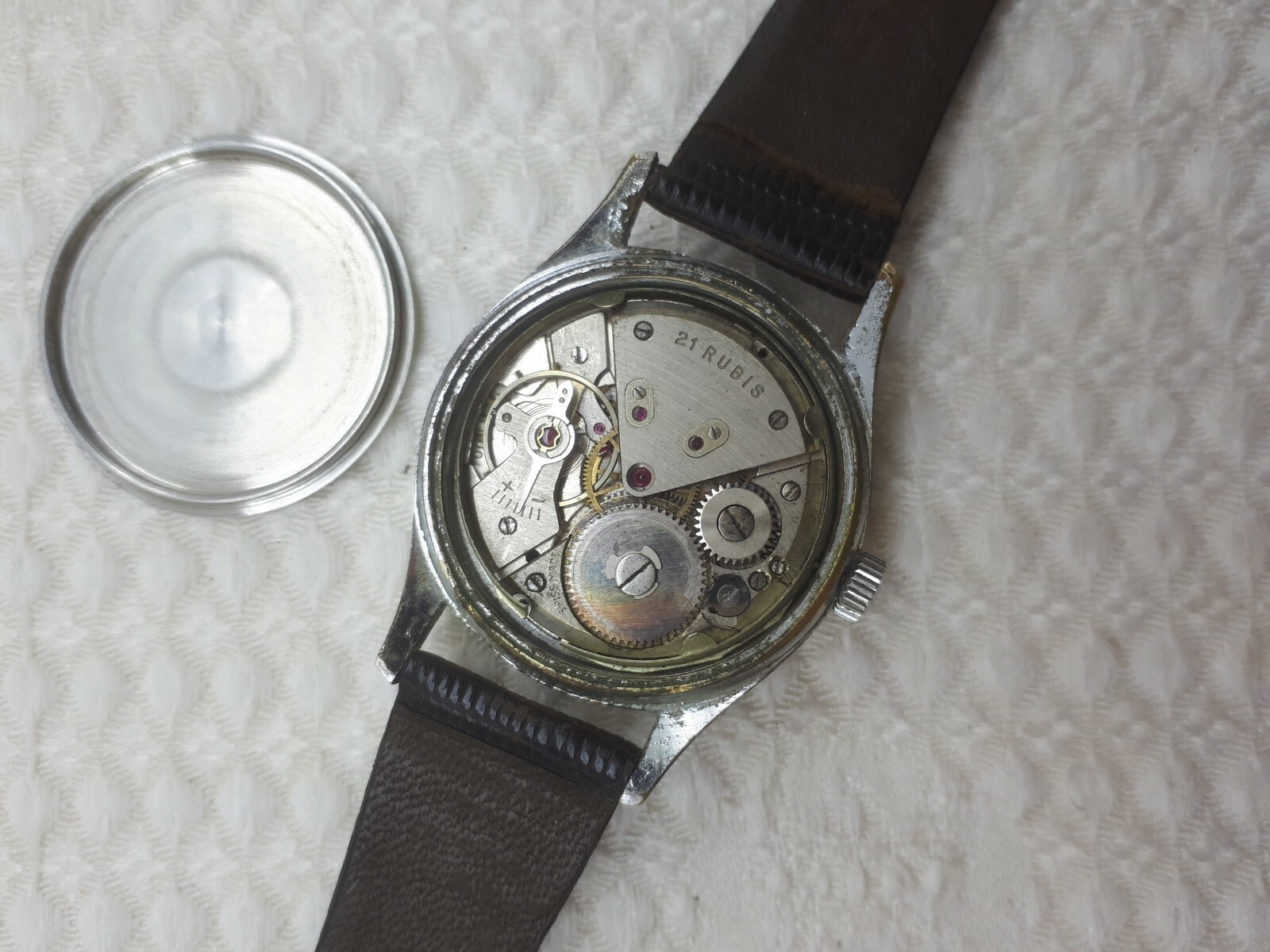 VINTAGE ROYCE CAL.1100 HAND WIND SWISS MADE MEN’S WRIST WATCH RARE DIAL