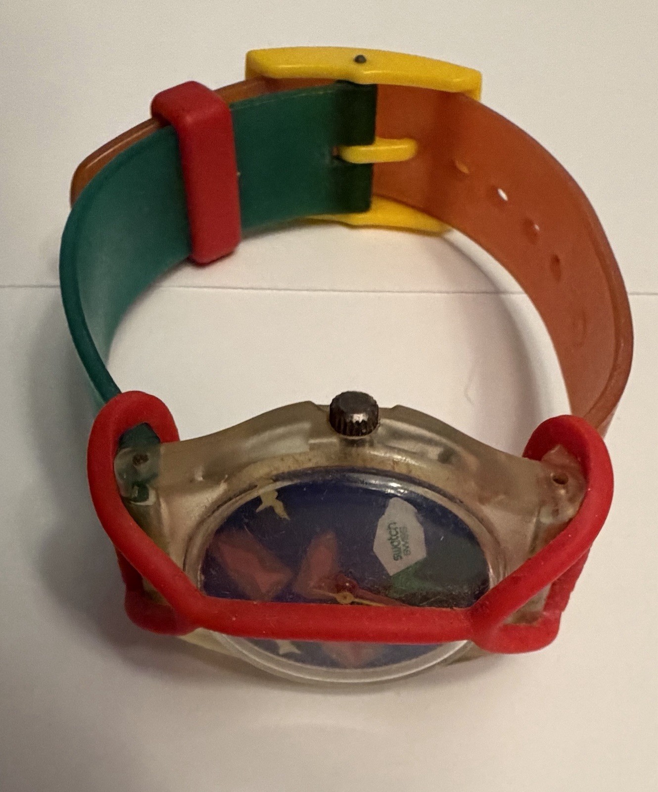 Vintage Swatch Aqua Dream Watch 1986 Women’s Green Red Blue Dial