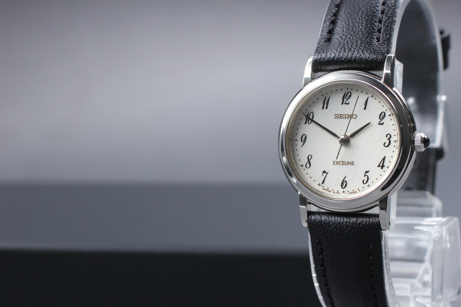 Vintage 2002 Exc+5 Seiko Exceline 4J41-0A40 Quartz Platinum Womens Watch JAPAN