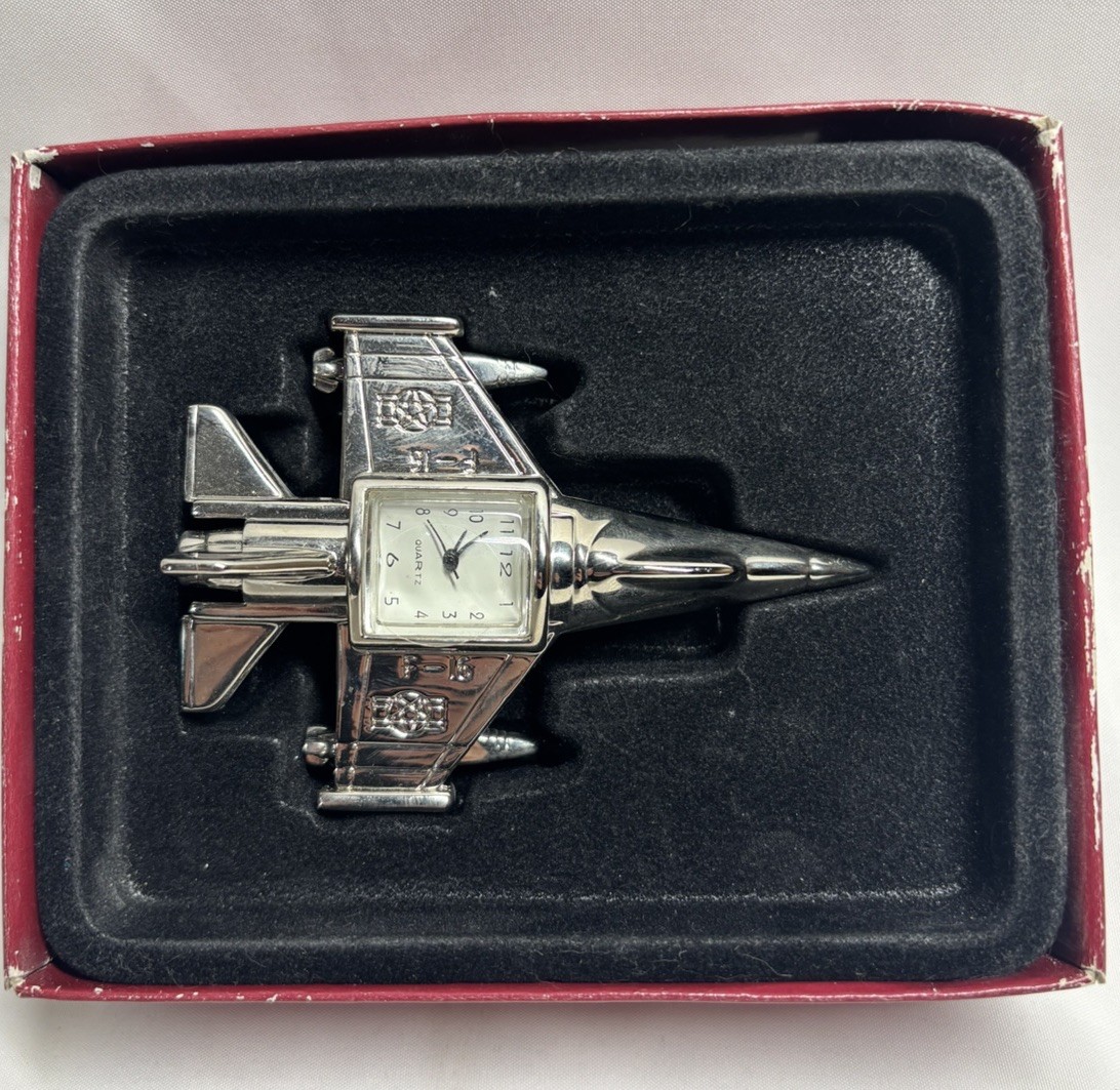 ALPINE F16 FIGHTER JET QUARTZ WATCH~Needs Battery