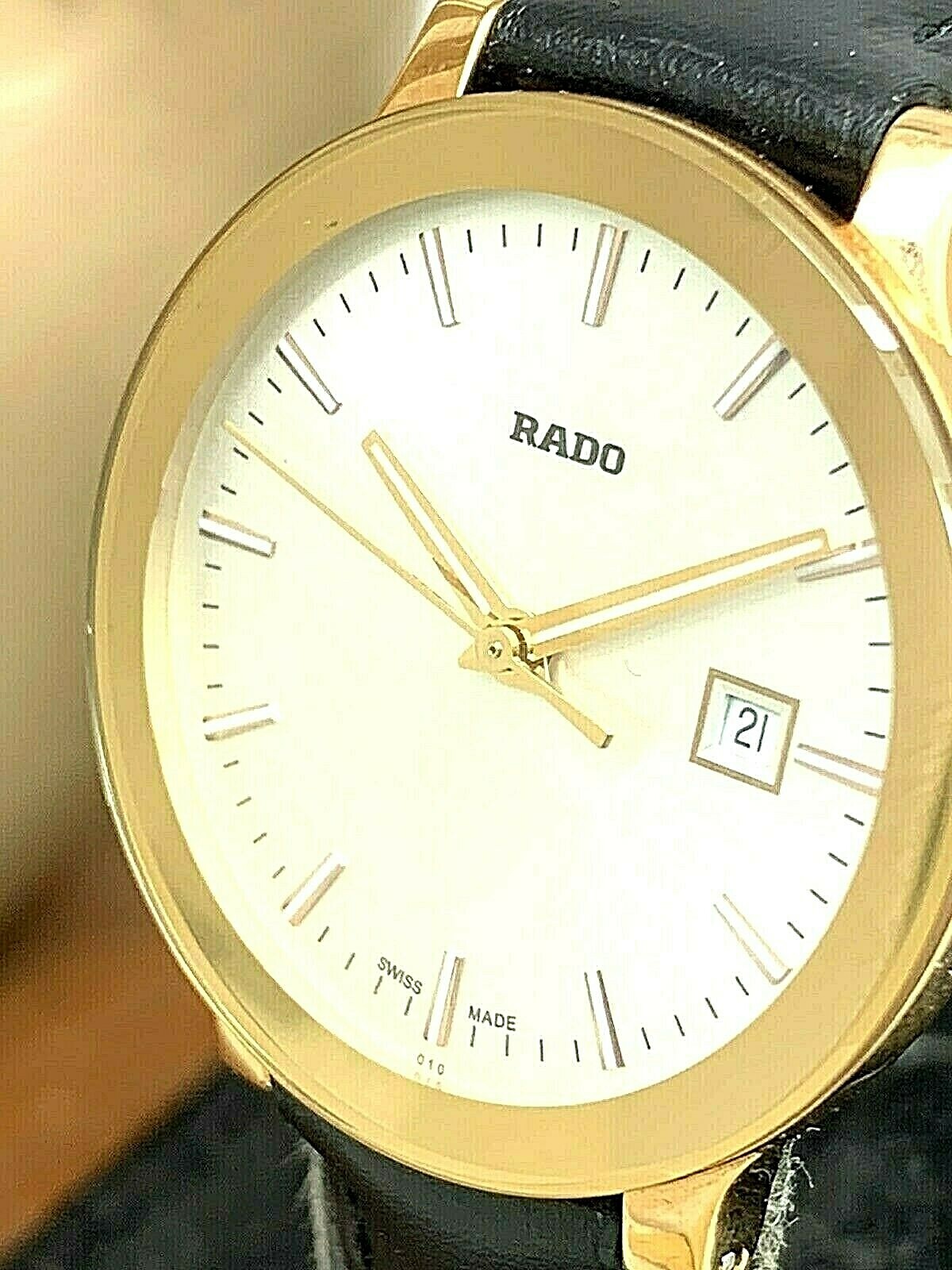 Rado Women’s Watch R30555103 Centrix Swiss Quartz Silver Rose Gold Tone 28mm