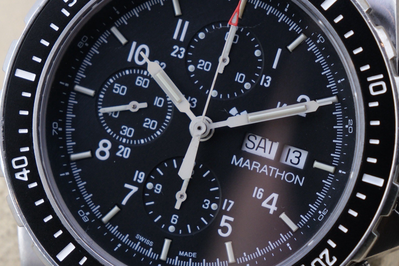 2007 Marathon CSAR Military 46mm Swiss Chronograph Orange Strap 2026 Service