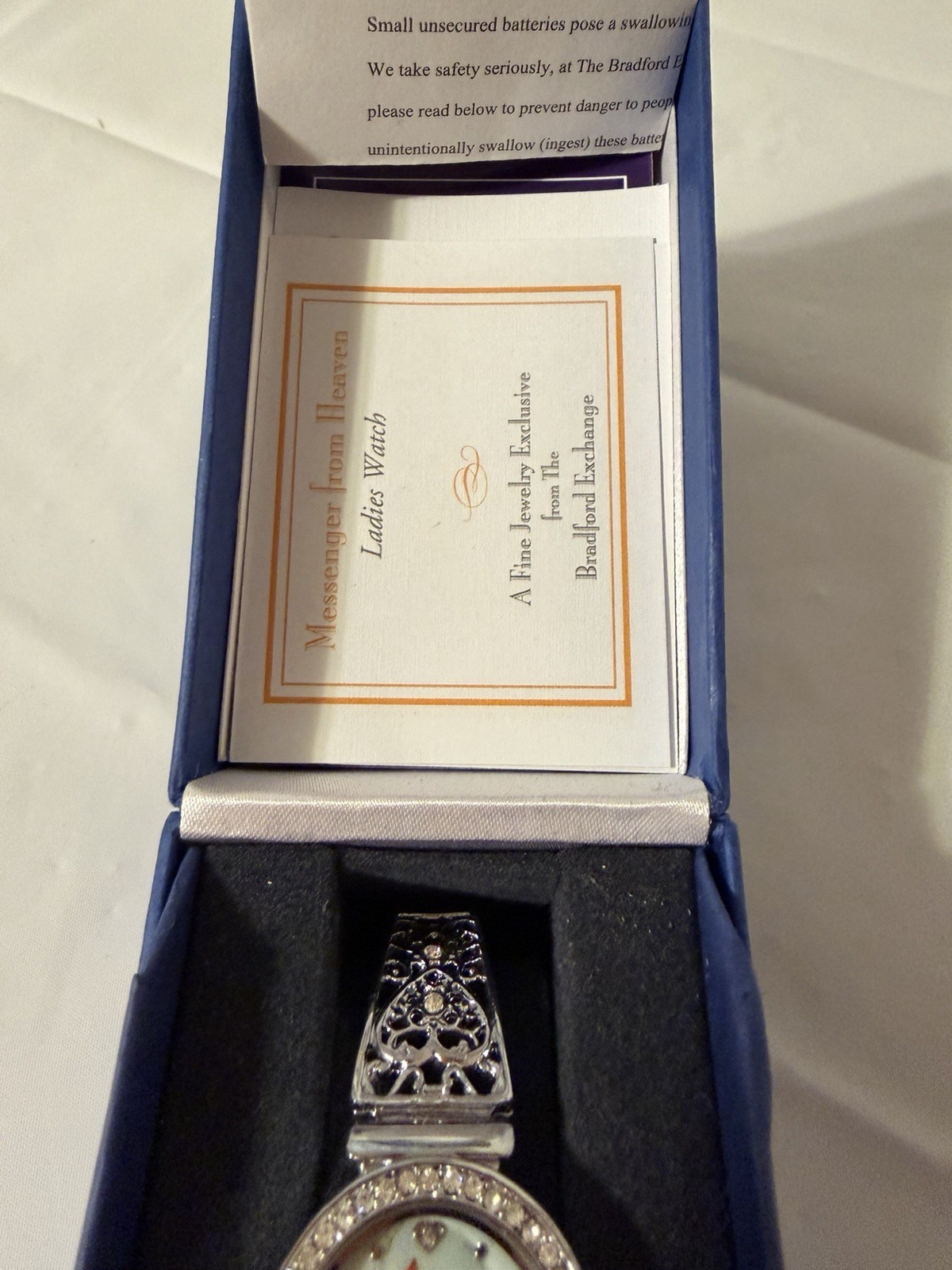 Bradford Exchange Ladies Watch – Preowned – Box & Papers – Needs Battery