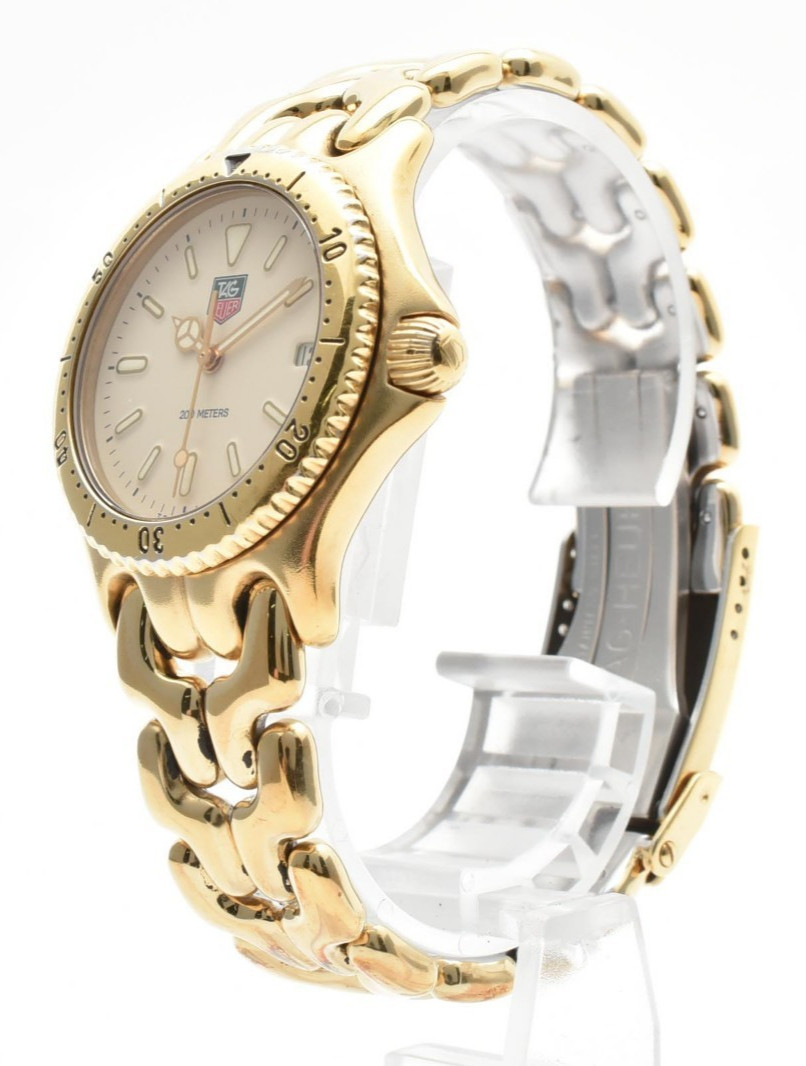 Vintage TAG Heuer Sel S94.713M Pro 200m Gold 34mm Quartz Boys Mens Watch [Exc+5]