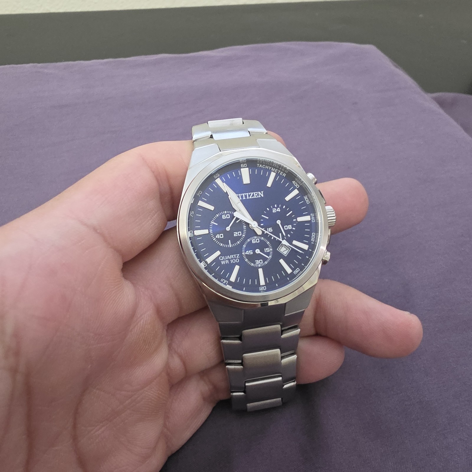 Citizen Quartz Mens Watch, Stainless Steel, Classic, Blue Dial