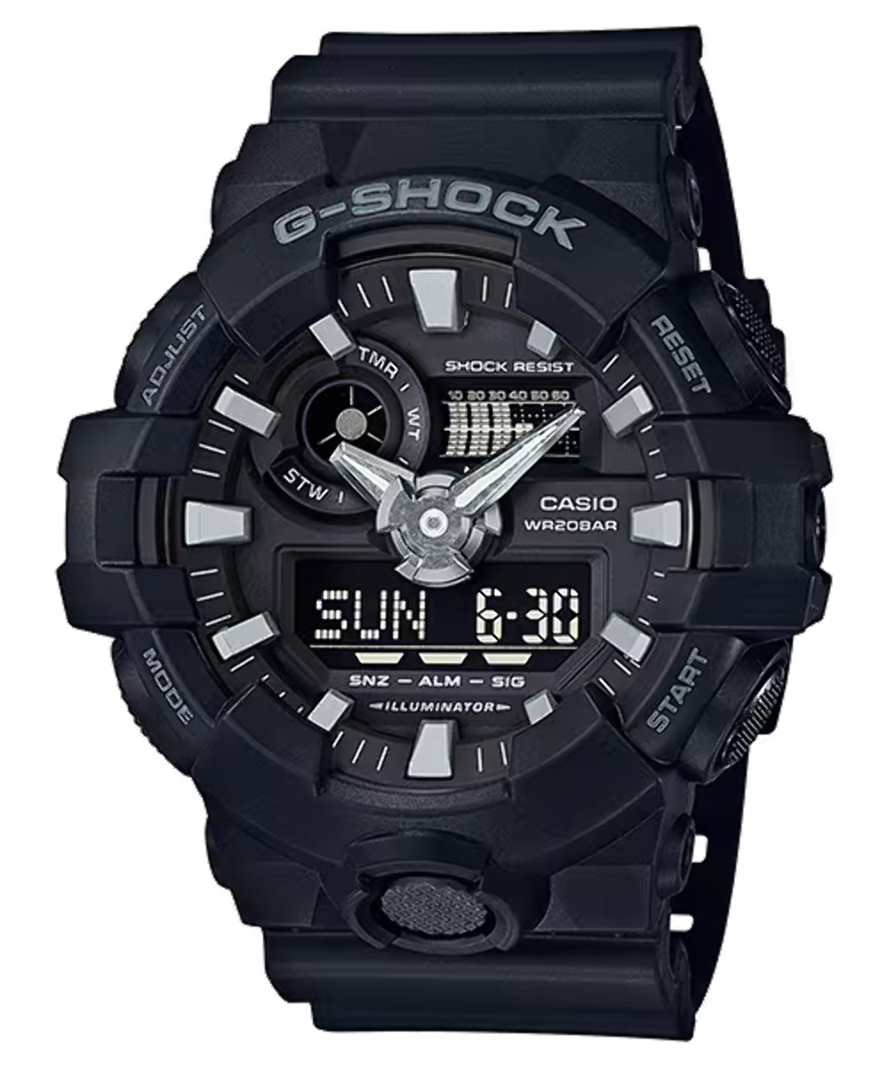 CASIO G-SHOCK GA-700-1B BLACK A/D WATCH