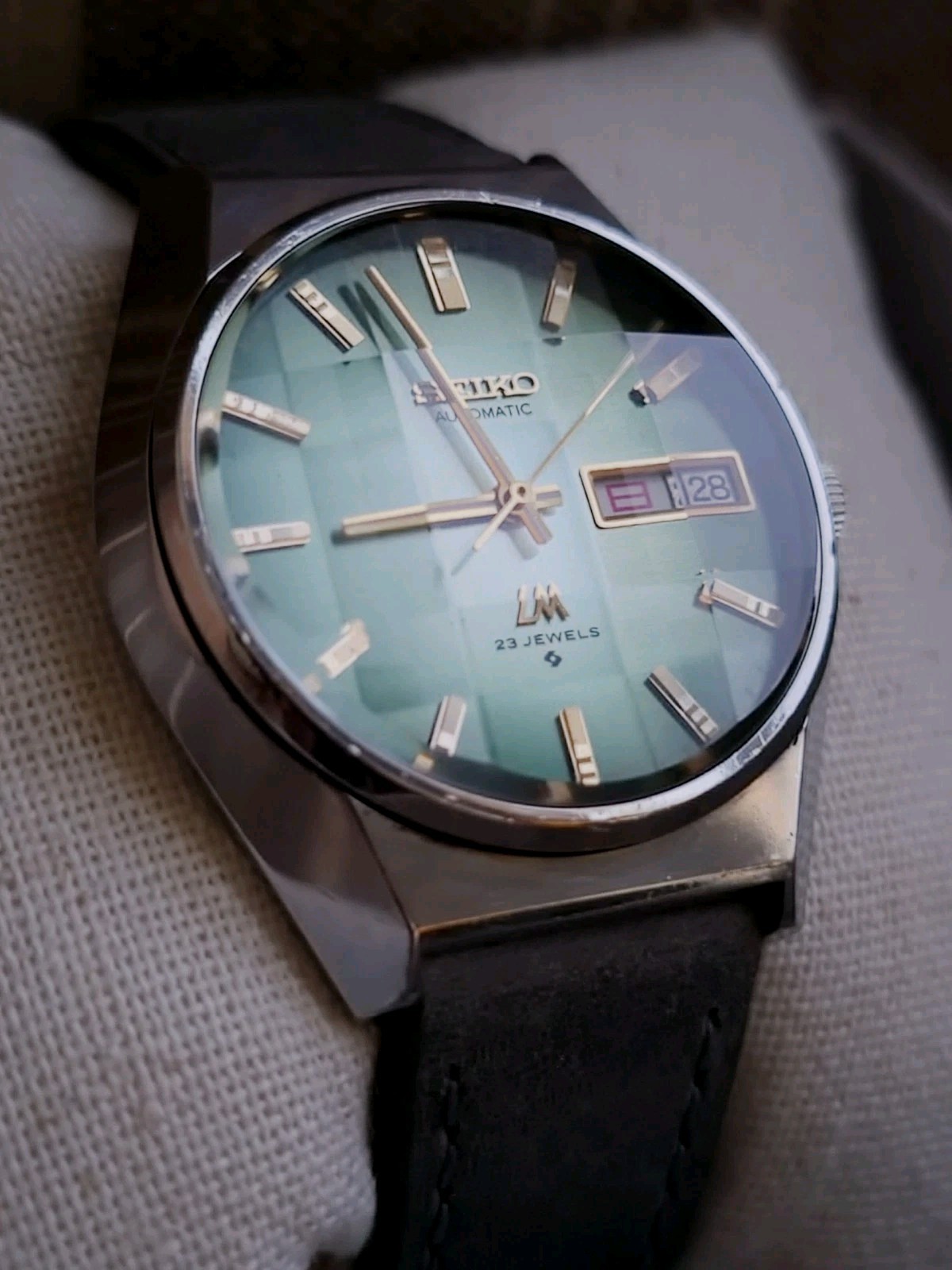 Seiko Lord Matic 5606-8110 JDM Faceted Crystal Green Dial 36mm – US Seller