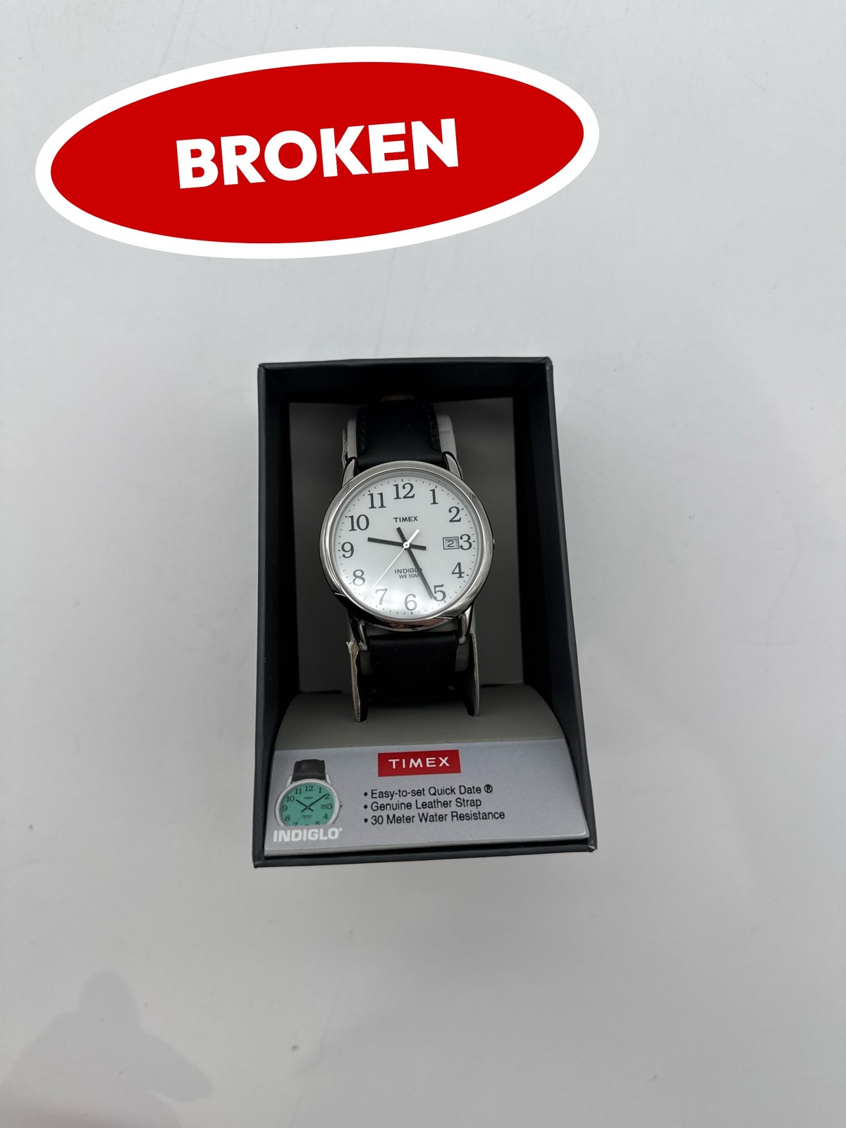 (BROKEN) Timex Men’s Easy Reader T2H281 Analog Quartz Watch Black
