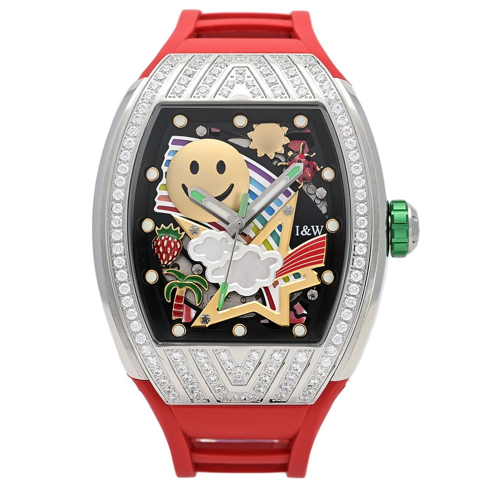 I＆W Carnival IW757DA-2RS IW757DA Quartz Analog Multicolor Red