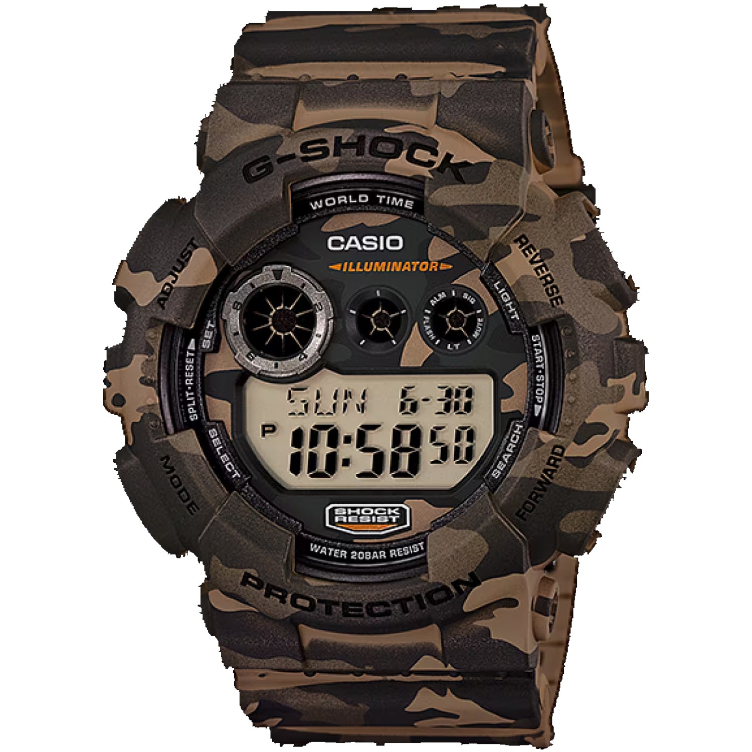Casio Men’s G-Shock GD-120 Series Camo Dial Watch – GD120CM-5
