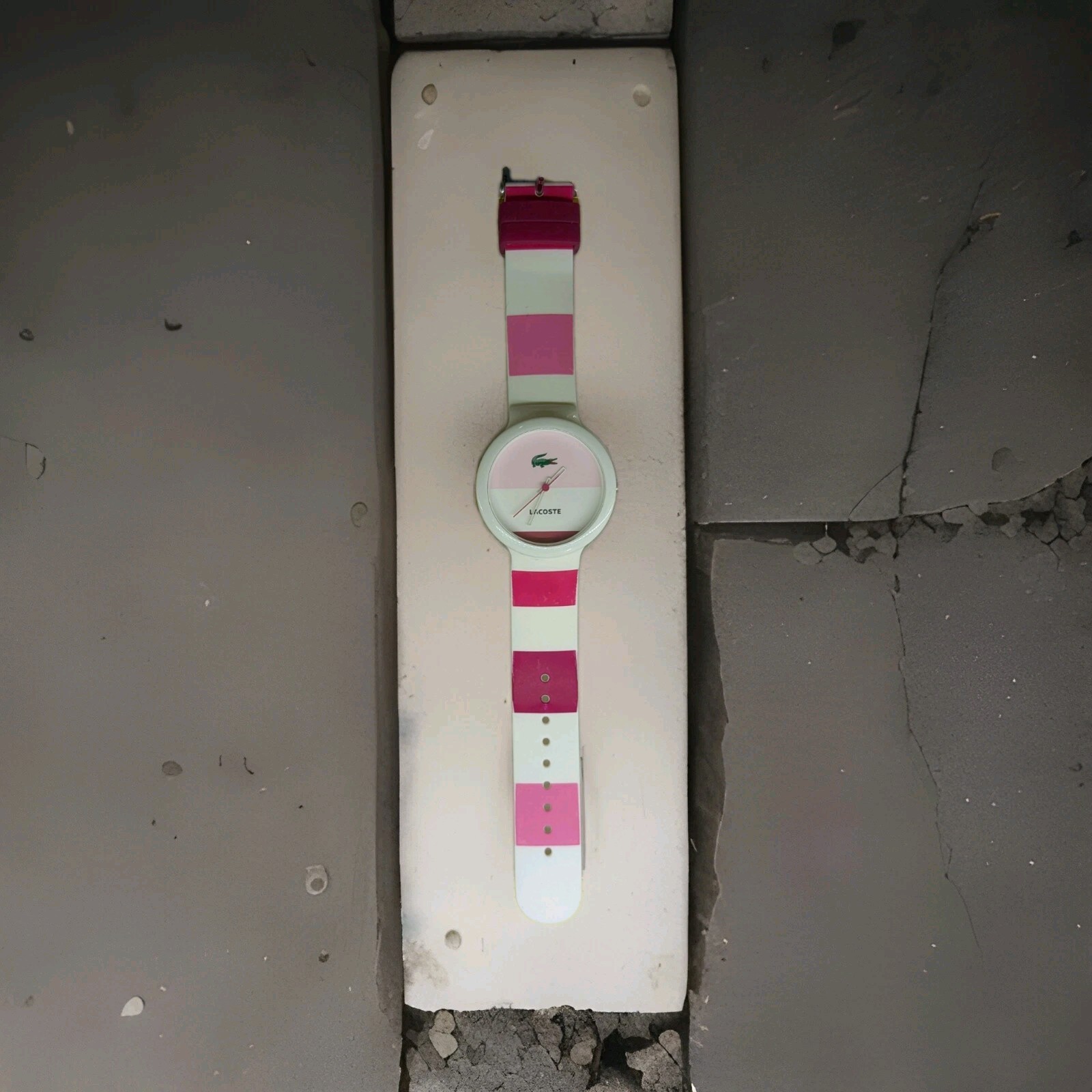 Women’s Lacoste Watch-White Red & Pink LC.46.1.29.2224 NWOT