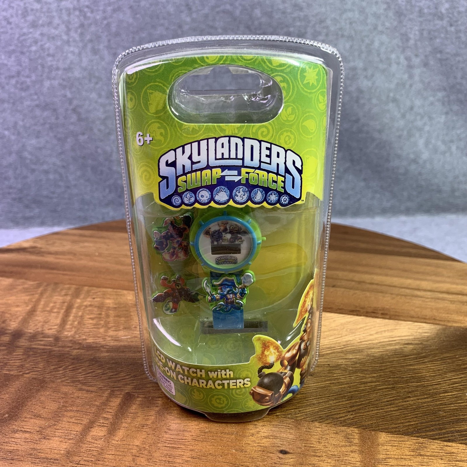 Skylanders Swap Force LCD Digital Watch Kids Blue Green Slide-On Characters New