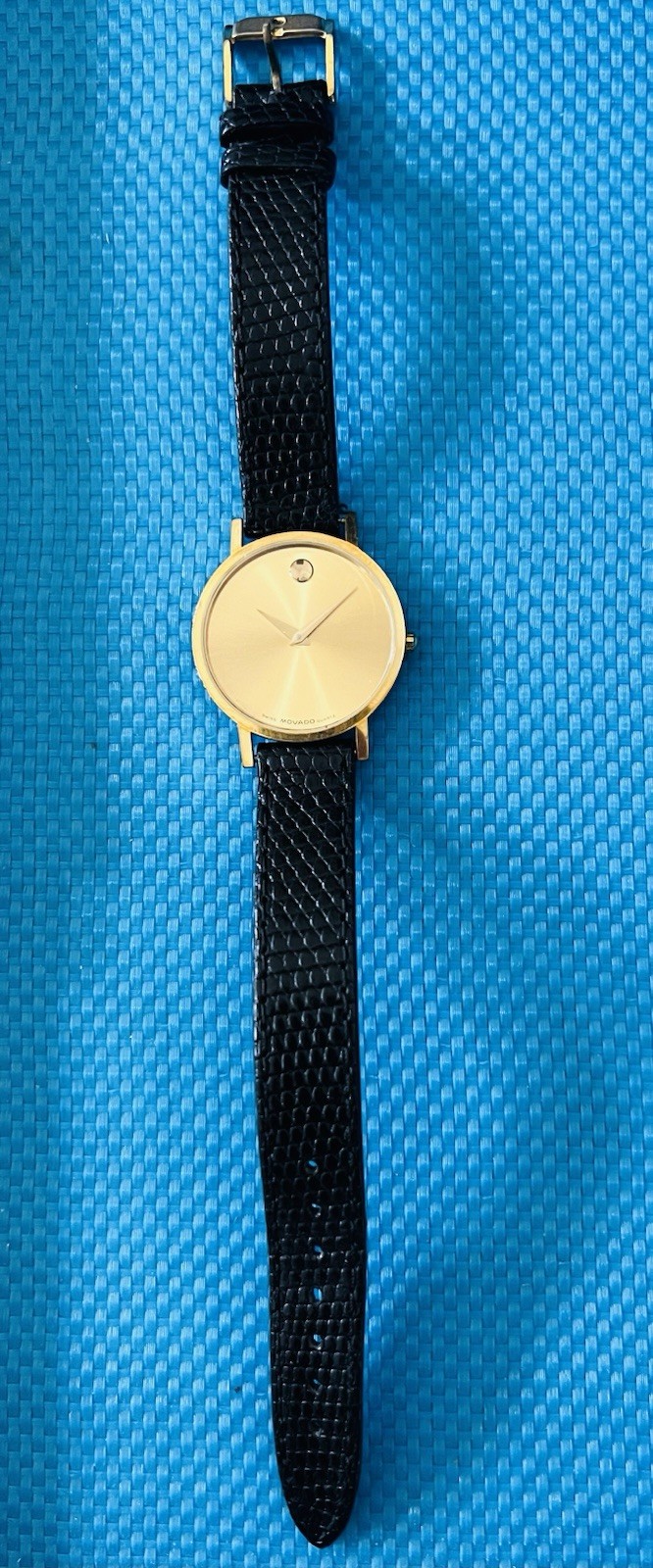 MOVADO Museum Gold Dial Unisex Watch 30.5mm Authentic #87-33-882 Original Band