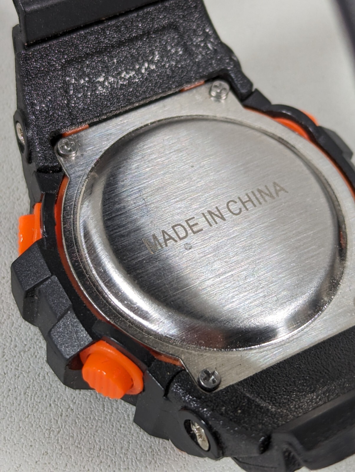 Digital Day Date Alarm Timer Backlight Black Case Silicone Band Watch