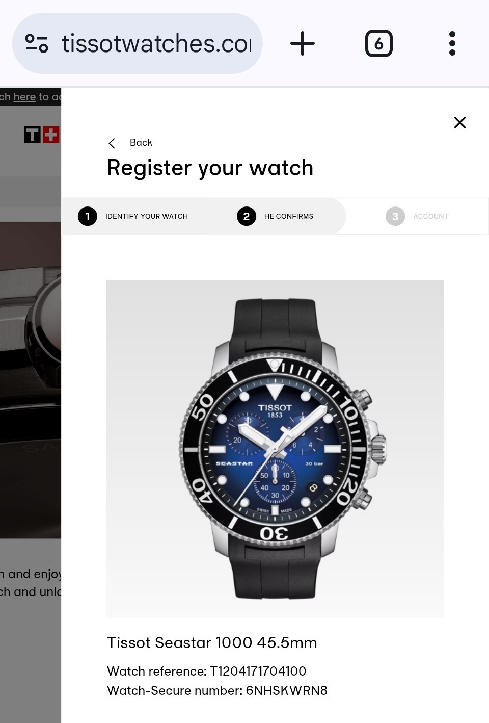Tissot Seastar 1000 T-Sport Steel Men’s Chronograph Blue Black Dial Diver 300m