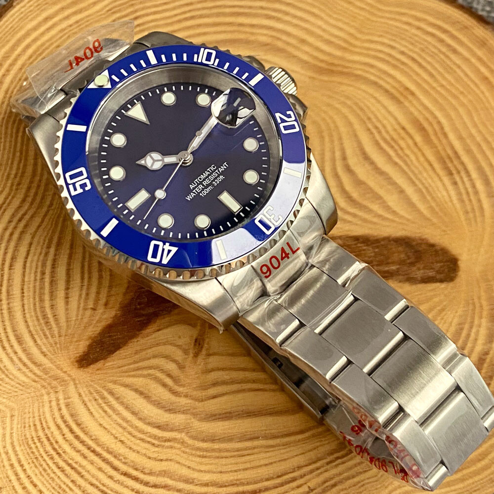 Miyota/NH35/PT5000 40mm Automatic Men’s Watch Sunburst Blue Dial 10ATM Sapphire