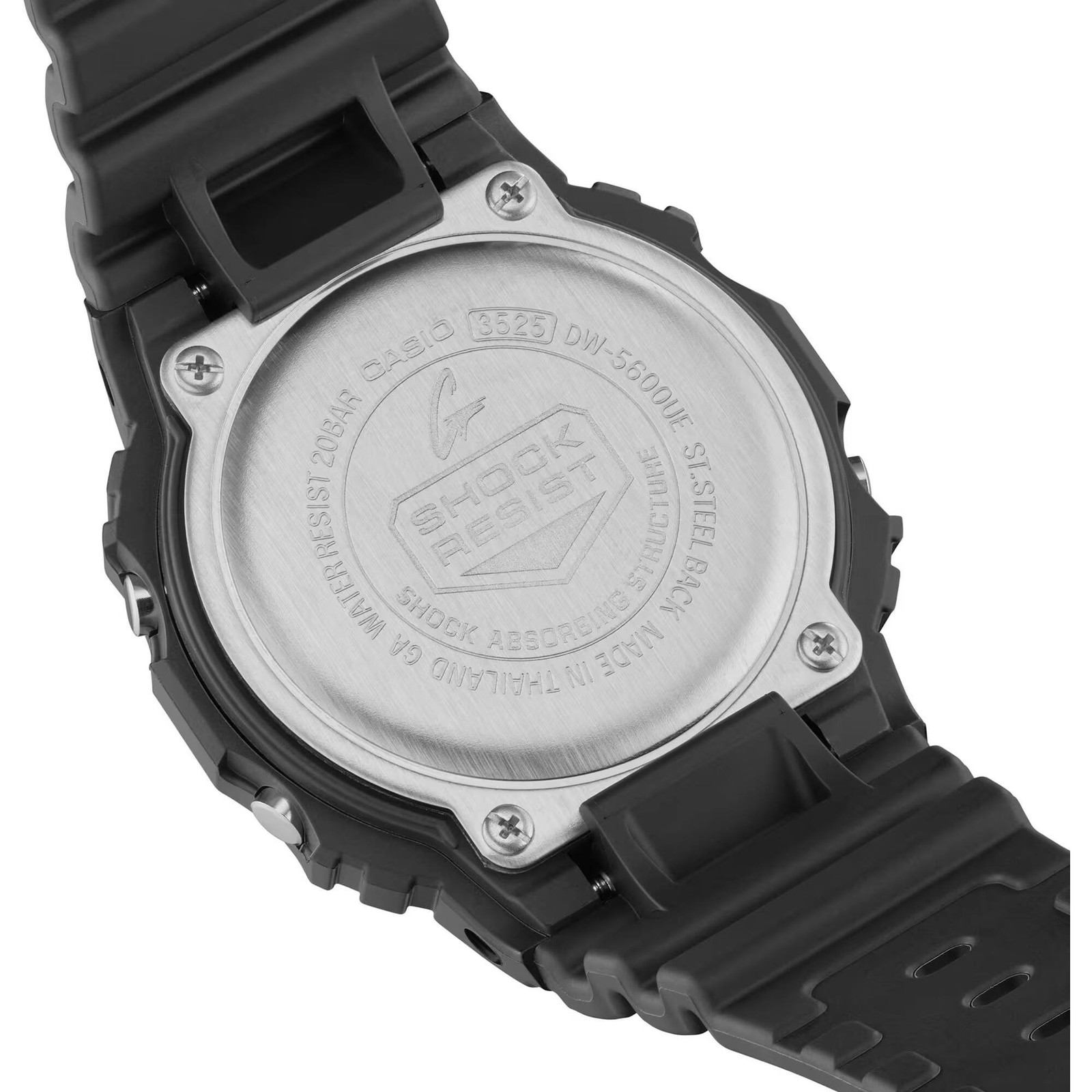 Casio Men’s Watch G-Shock Alarm Grey Digital Dial Black Resin Strap DW5600UE-1