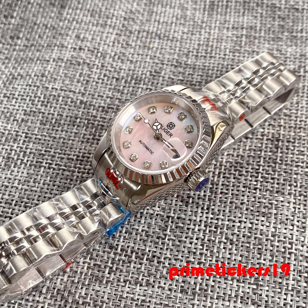 BLIGER 26mm Lady’s Wristwatch Shell Dial NH05 Automatic Watch for Women Sapphire