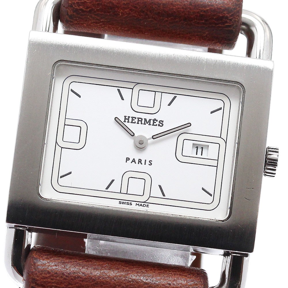 HERMES Valenia BA1.510 Date white Dial Quartz Ladies Watch_959625