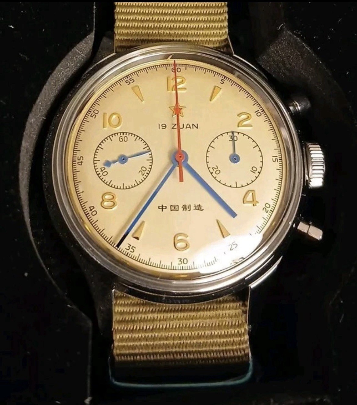 Seagull 1963 ST1901 38mm Acrylic Manual Wind Pilot’s Chronograph Watch US Seller