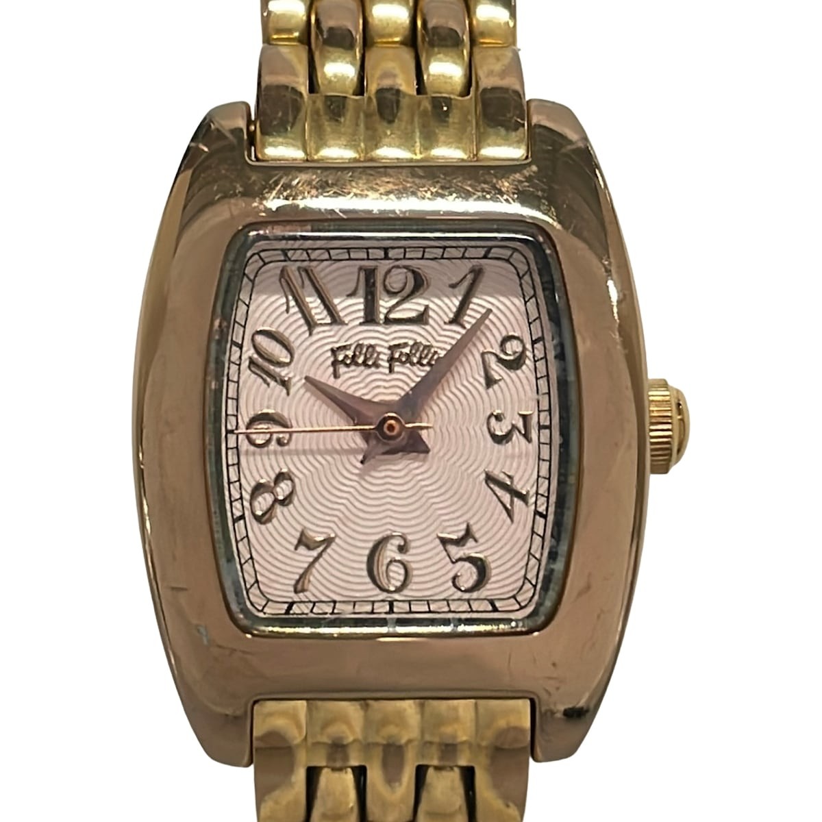 [A1R] Folli Follie Light Pink Dial Strap Quartz Ladies Watch [w6v]
