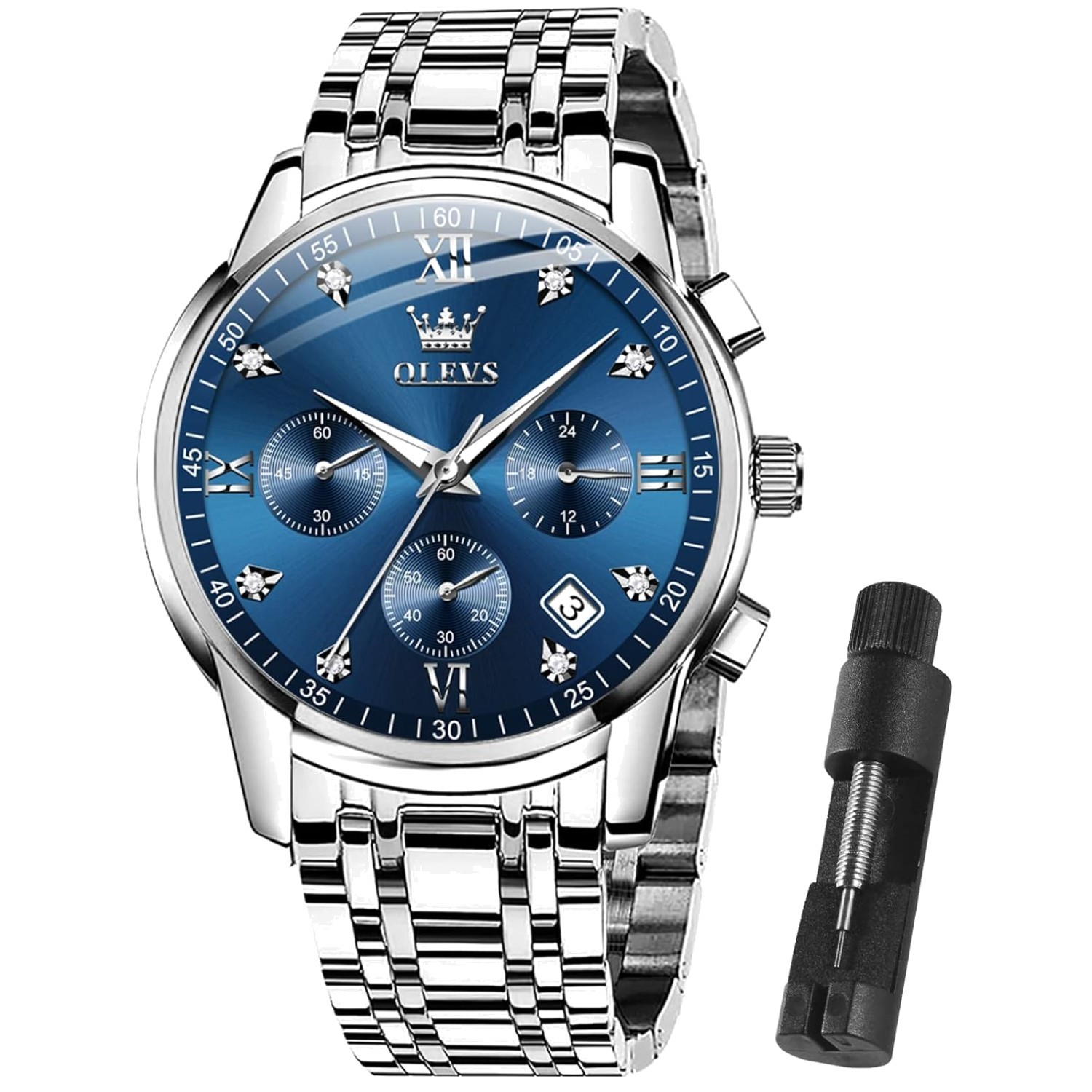 Luxury Multi-Dial Waterproof Men’s Chronograph Watch – Luminous Elegant Design