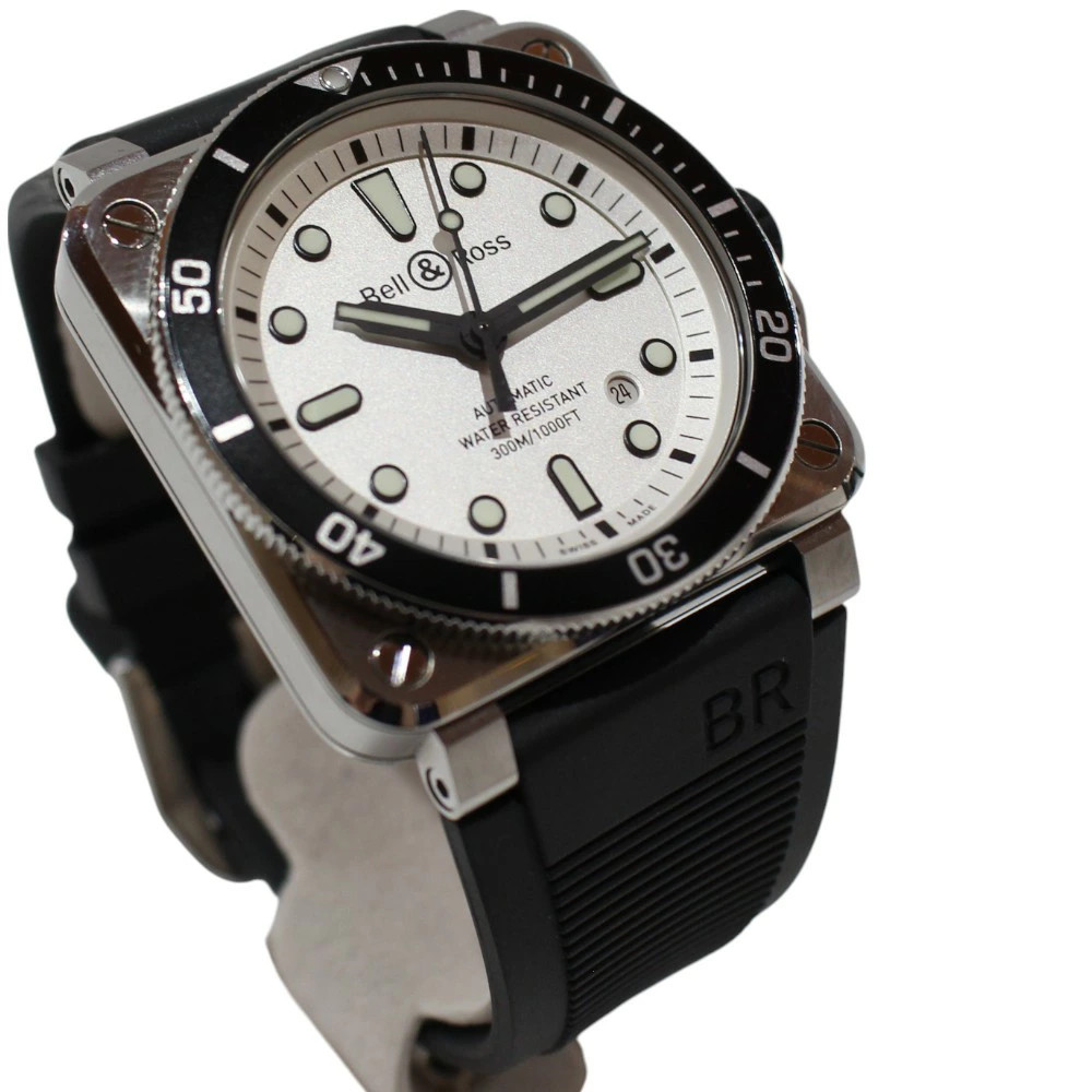 BELL & ROSS Diver White Steel BR03-92 White Men’s Used Watch #92030