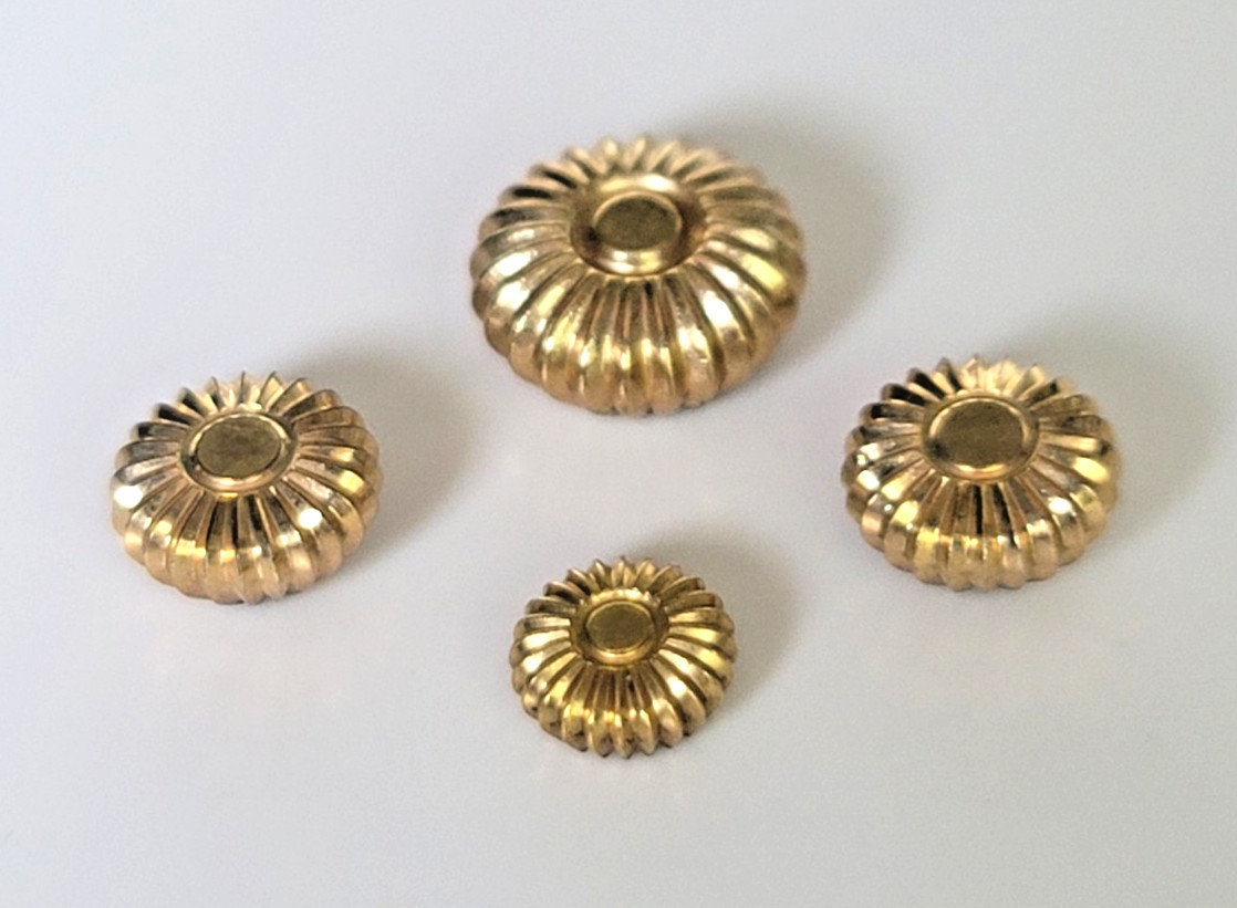 (4) Vintage NOS Pocket Watch Crowns Gold Filled 6.5-10.1mm Watchmaker WP1-098