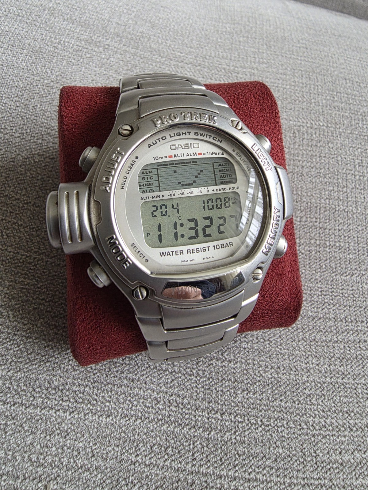 Vintage Casio PRT 3000 All Stainless Stell Watch VGC