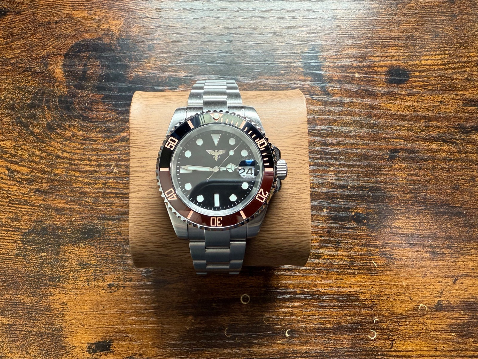 Root Beer Mod Watch Nh35 Automatic Movement Sapphire Glass