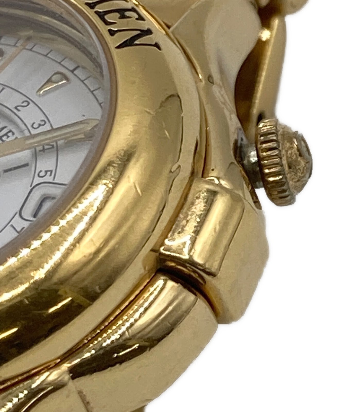 REVUE THOMMEN 30M/100FT Ladies Watch Quartz Analog Round Gold White DATE