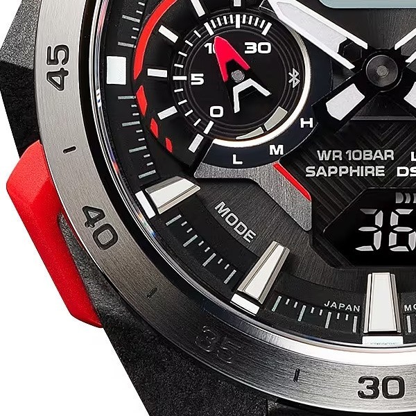 Casio EDIFICE ECB-2200YP-1AJF Windflow Digital Analog Men’s Rubber Band Watch