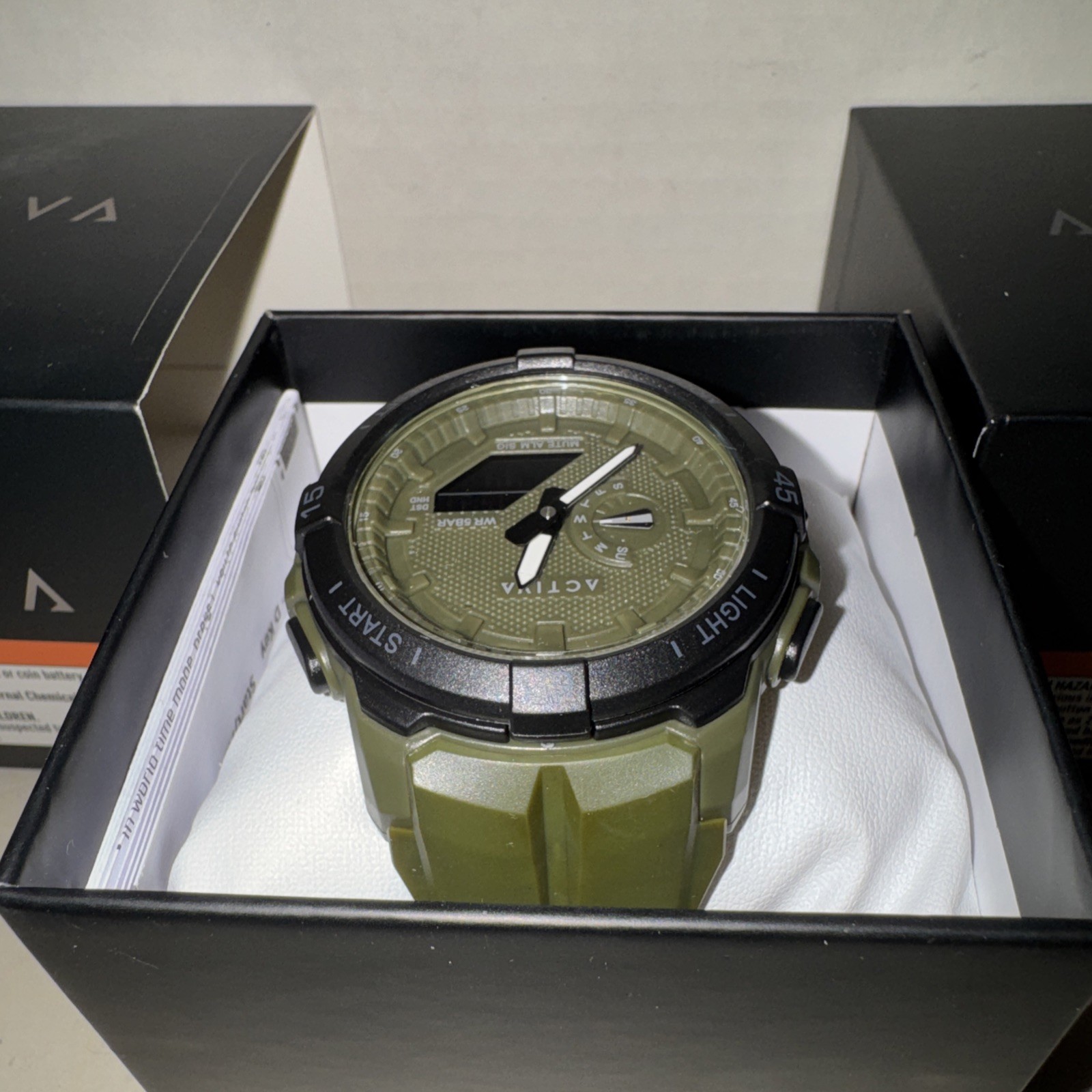 Activa Spry X Invicta Digital Essentials Men 53mm ABS Army Green ACW2583-005 NEW