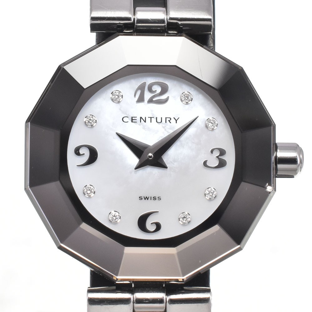 with paper CENTURY Time gem 606.7.Ｓ.AB1.11 8P diamond Quartz Ladies H#147673