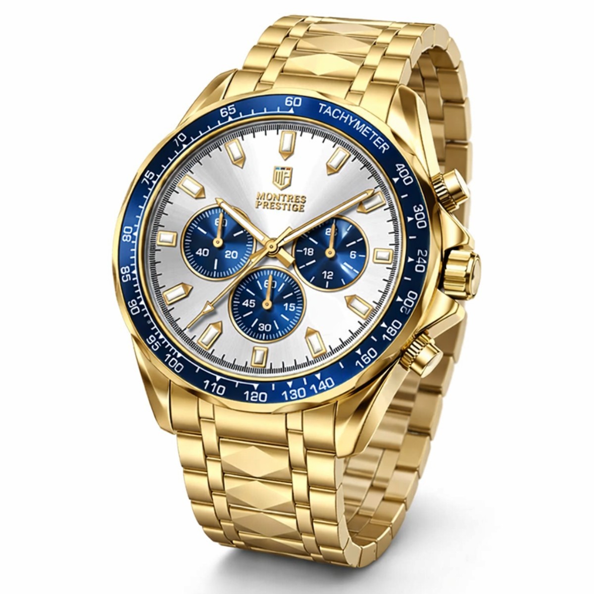 Montres Prestige X InvictaMen’s Watch, 44.5mm, Gold & Blue (MPW-0353) New In Box