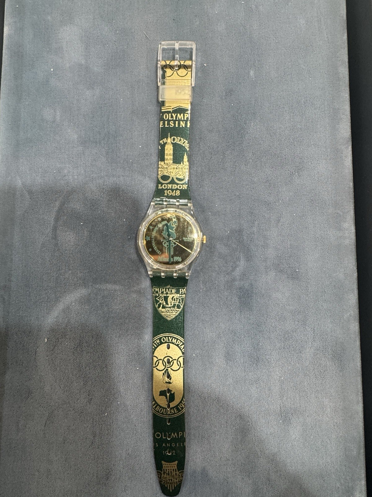 Swatch Centennial Olympic Games Atlanta 1996 34mm Gold ToneDial Wristwatch GZ136