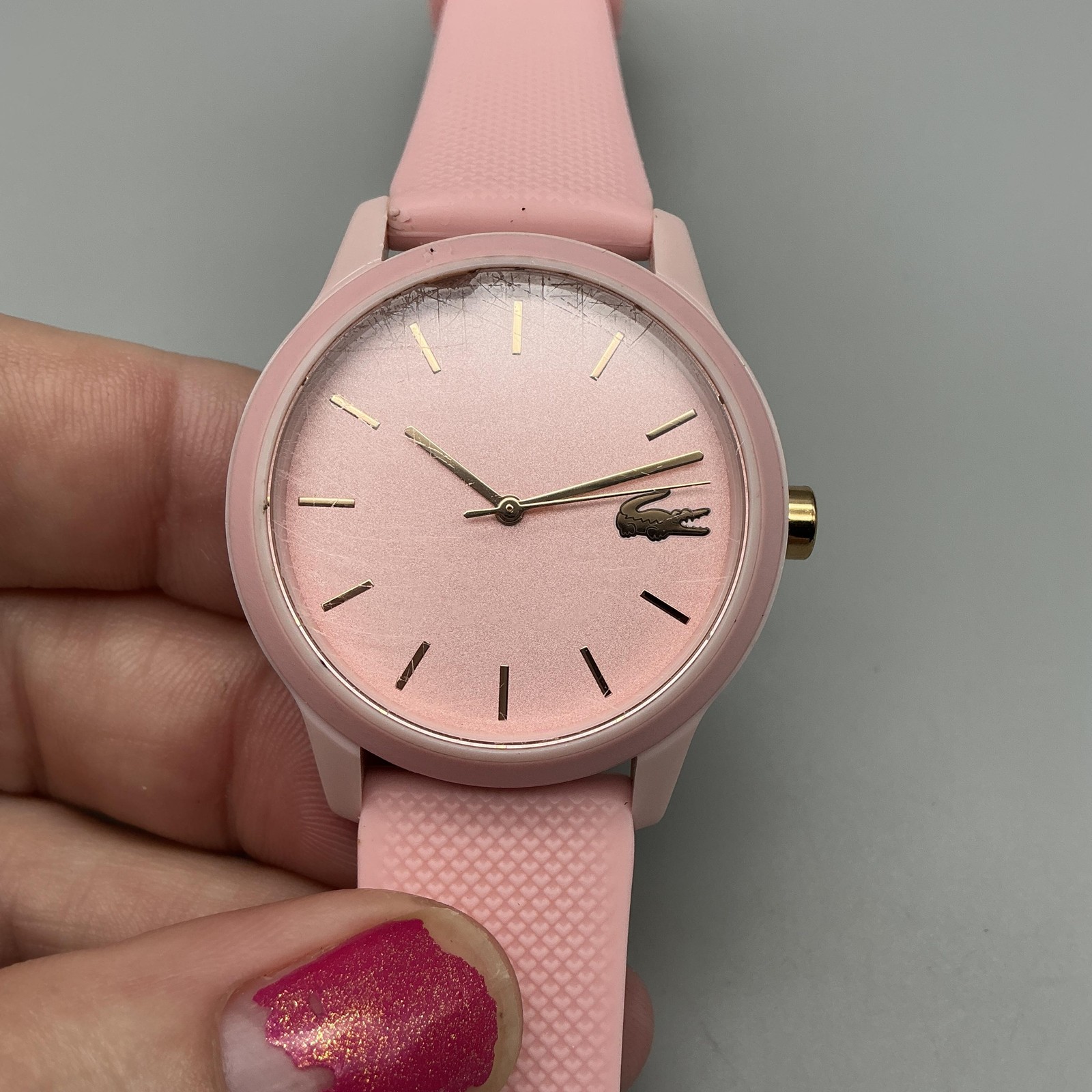Lacoste Monochrome Womens Watch 36mm Pink Silicone LC.112.3.29.2930 New Battery