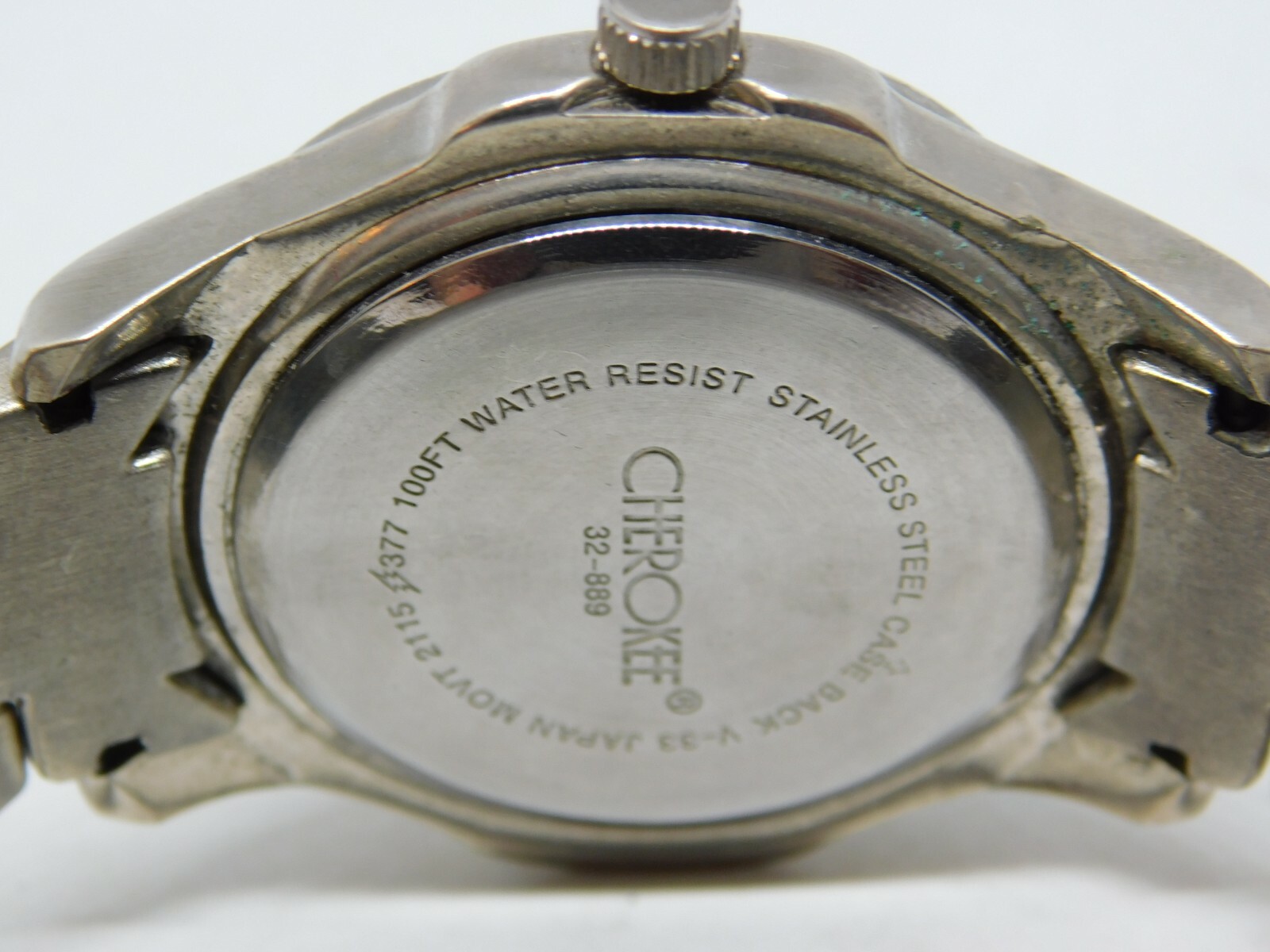 Cherokee 32-889 Silver Tone Quartz Analog Men’s Watch Sz. 6 1/2″ New Battery