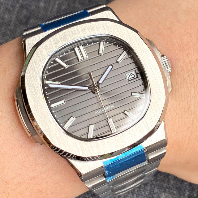 BLIGER NH35A PT5000 Dress Square Case Automatic Men Watch MIYOTA 8215 Glass Back