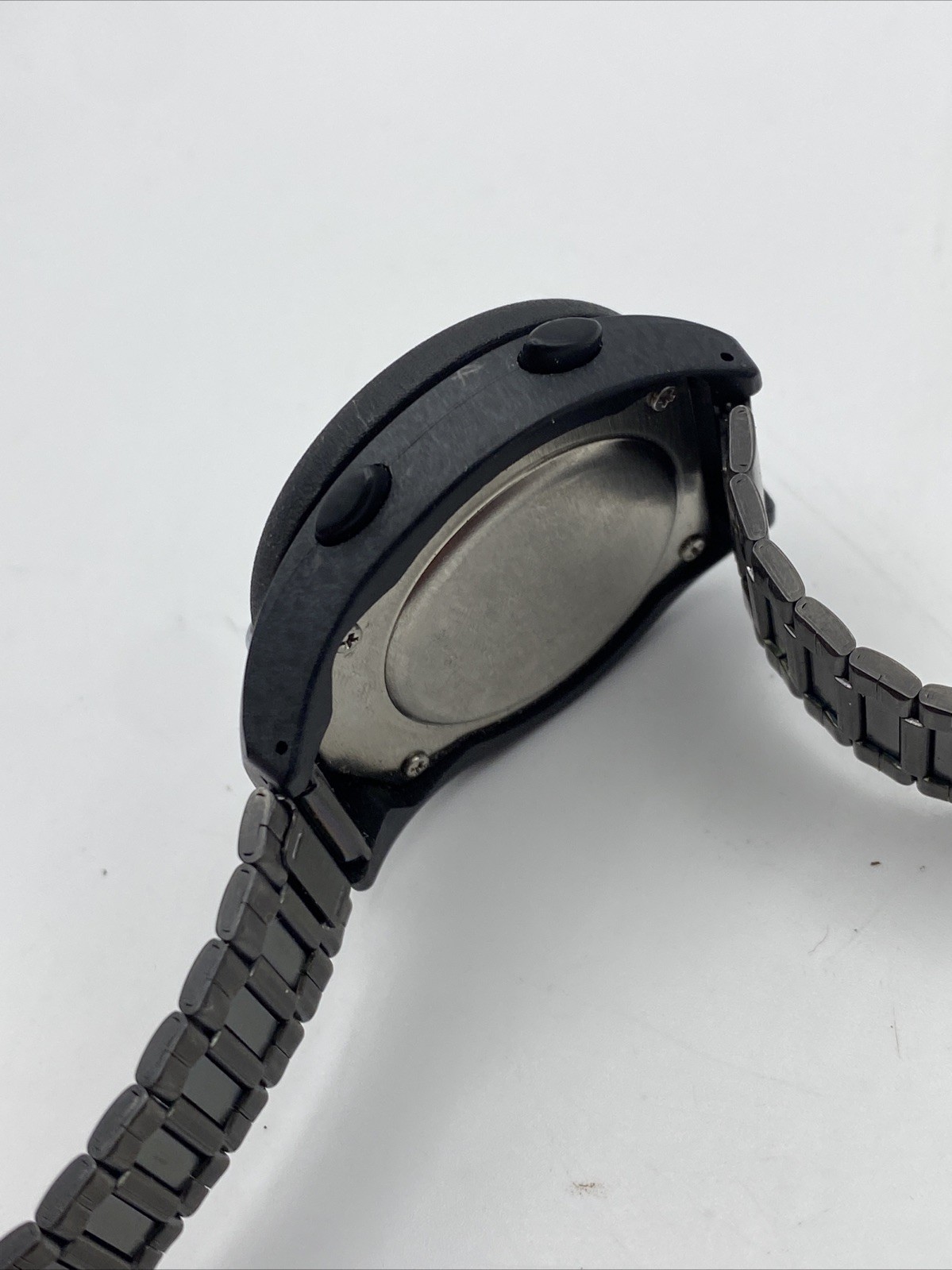 Seiko W650-4060 Alba Spoon Vintage Digital Watch 38mm All-Black 100m Japan