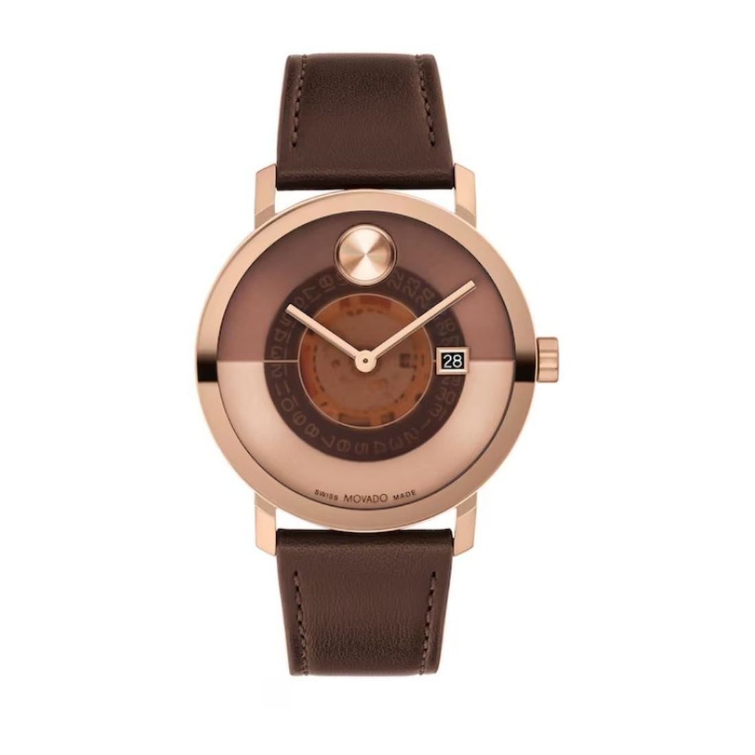 Movado BOLD Evolution 2.0 Men’s Stainless Steel & Leather Quartz Watch 3601226