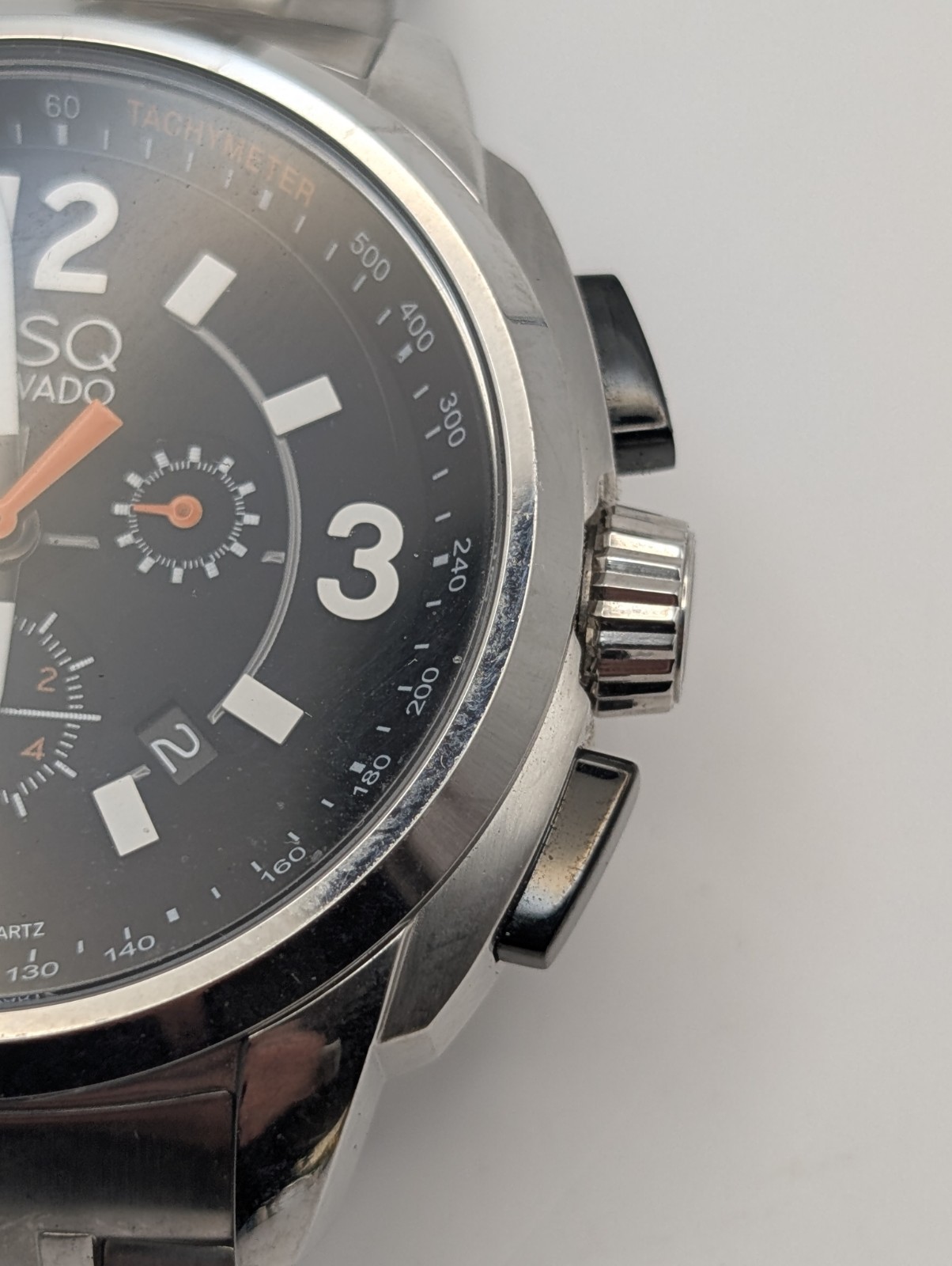 ESQ Movado Men’s Chronograph Watch Black Dial Stainless Steel Swiss Quartz Date