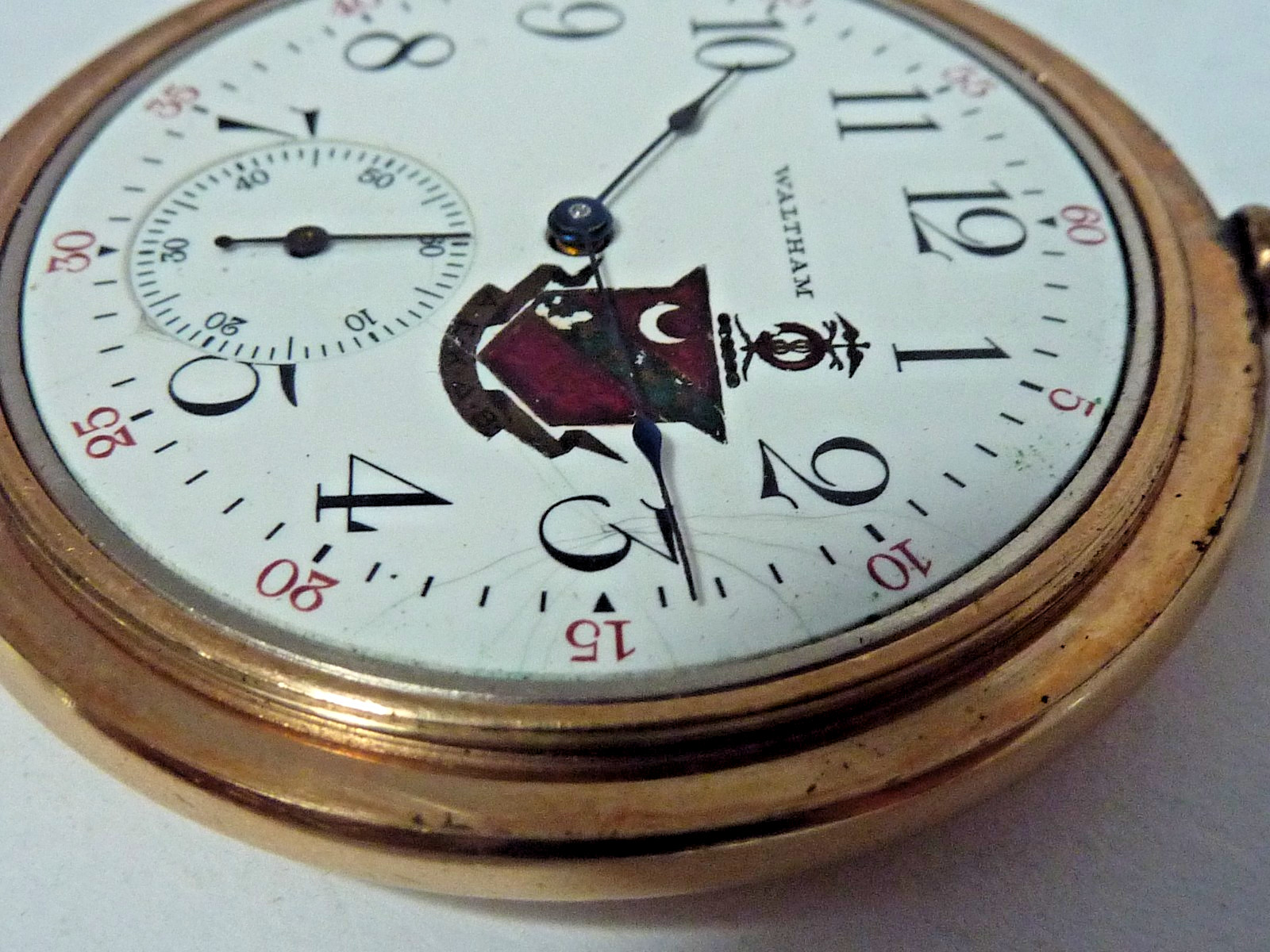 Scarce 1907 KAPPA SIGMA FRATERNITY American Waltham 12sz Pocket Watch – Running