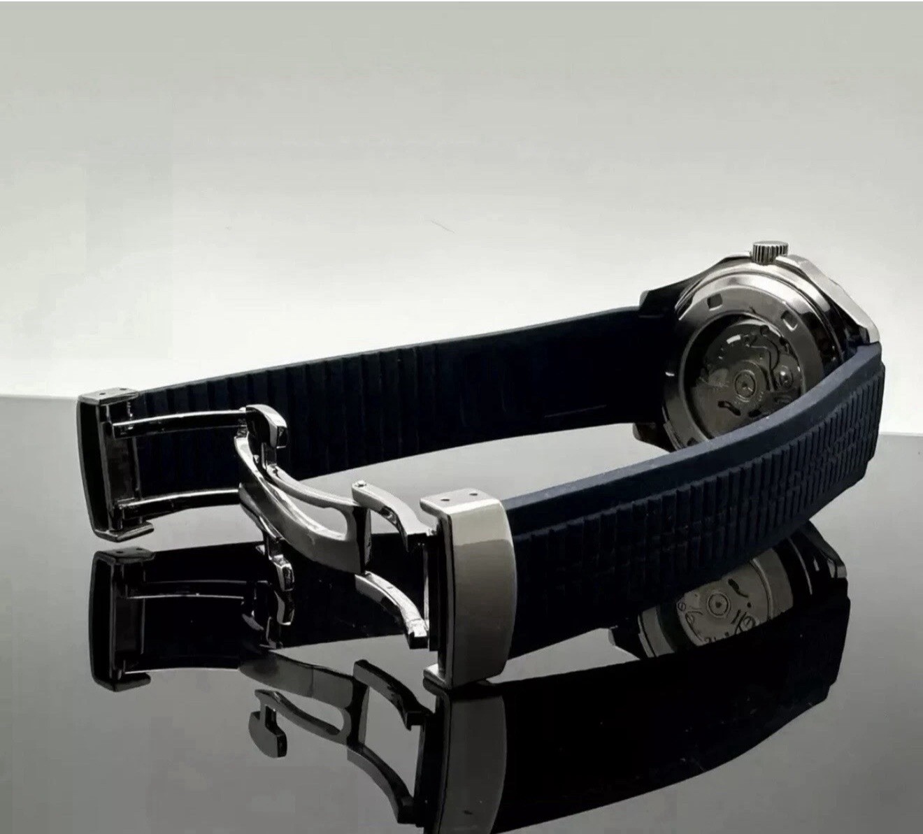 Custom 40mm “Aqua” Style Blue Dial Mod Watch w/ NH35 Automatic