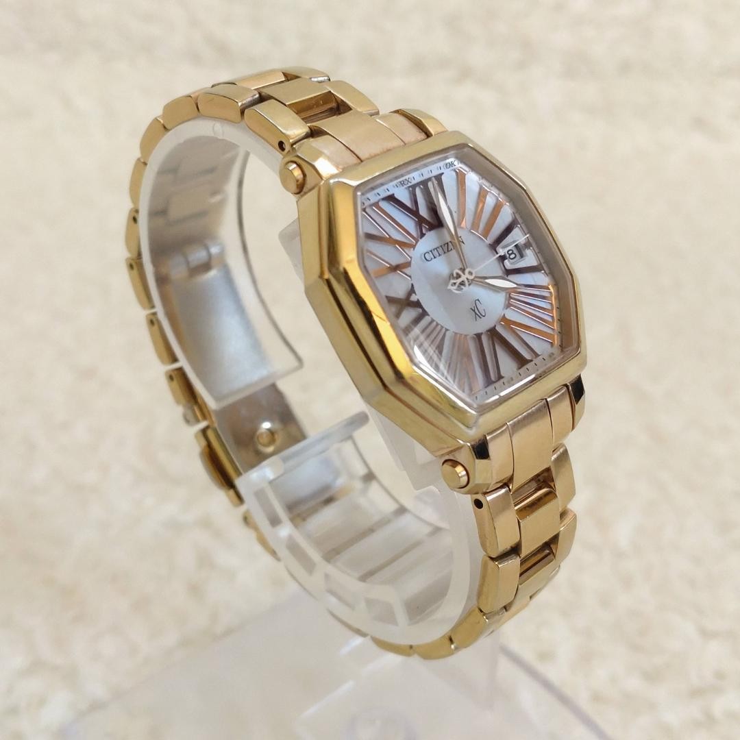 Citizen xC Radio-Controlled Solar Watch H010 Date Octagon 【USED】